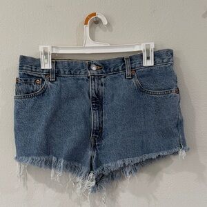 Levi Classic High-Waist Blue Denim Cutoff Shorts